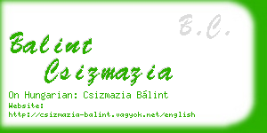 balint csizmazia business card