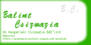 balint csizmazia business card